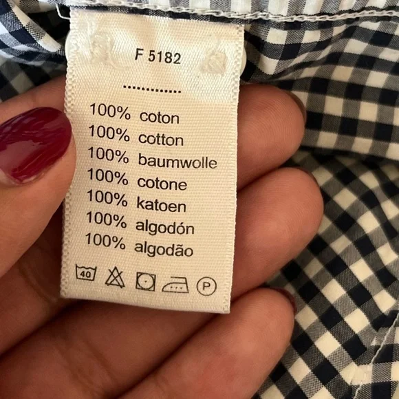 Lacoste mens short sleeve checkered button down shirt size 46 - Picture 9 of 9